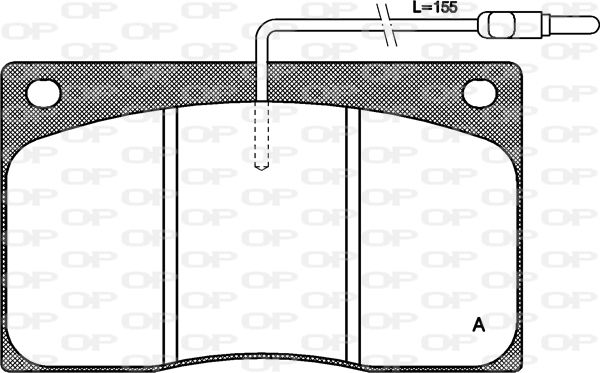 OPEN PARTS Piduriklotsi komplekt,ketaspidur BPA0044.02